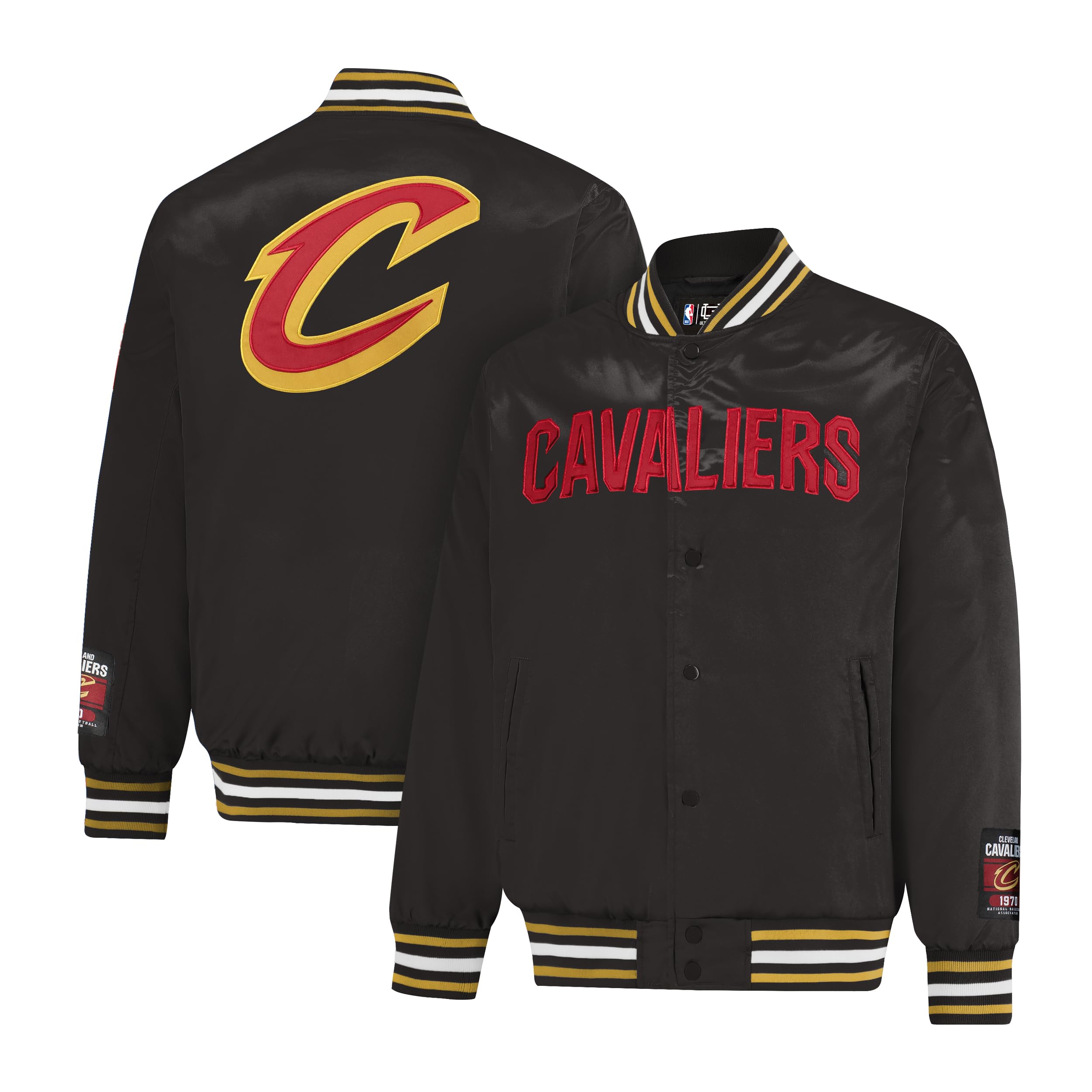 Ultra Game Adults NBA Official Smashing Records Satin Jacket, Cleveland Cavaliers, Team Color, XXX-Large Image