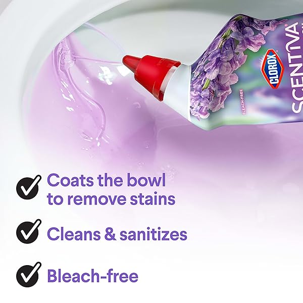 CLOROX SCENTIVA BATHROOM TOILET CLEANING GEL, LAVENDER AND JASMINE, 24 FLUID OUNCES