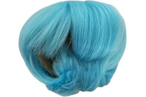 bjd sd 1/3 Uncle Antique Doll Wig Light Blue Hair Set Cute Short Hair