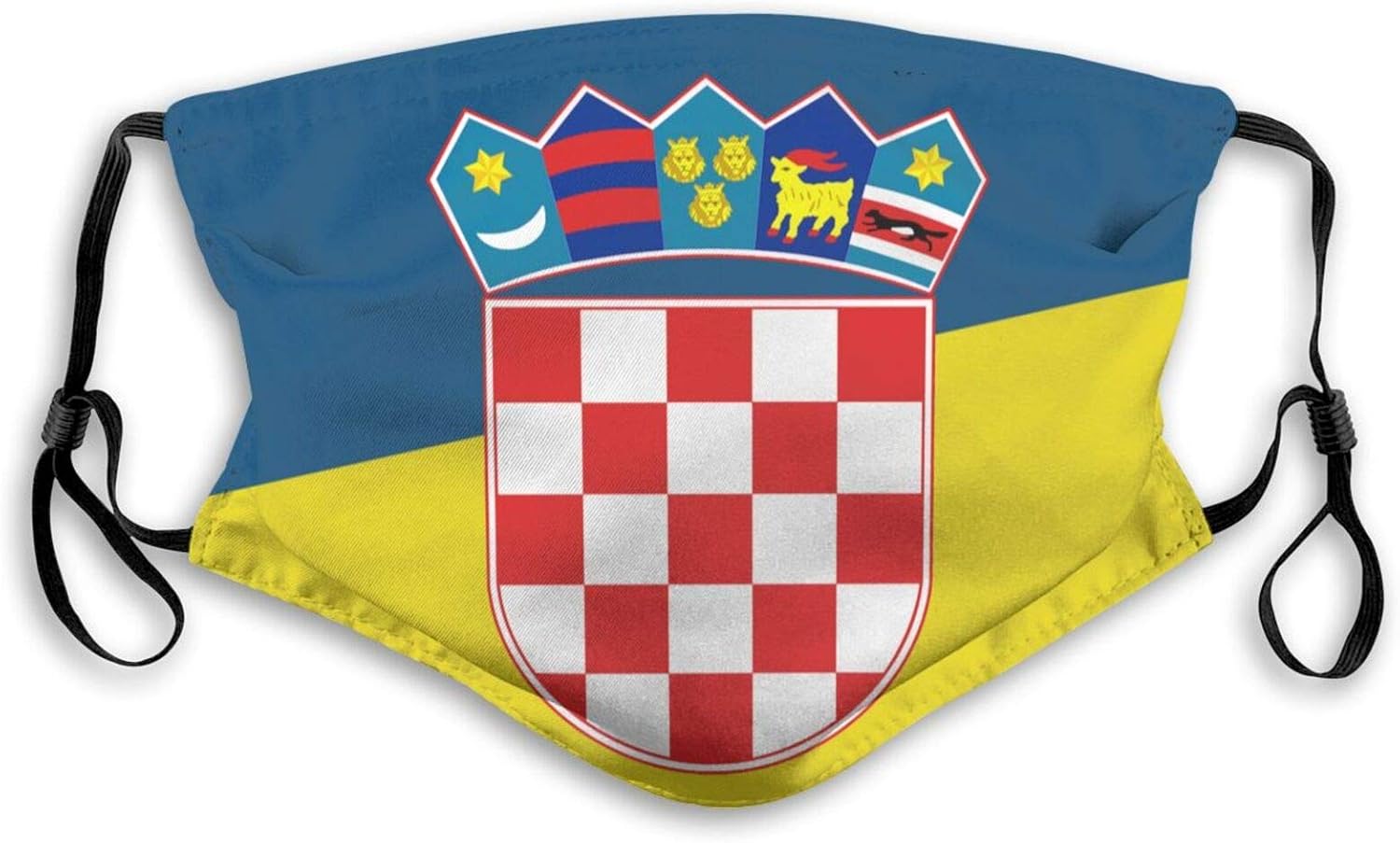 Croatian Rainbow Flag Mask Mens Woman Soft Face Mask with Filter at