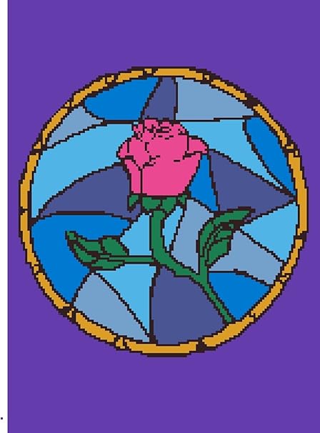 Stained Glass Rose From Beauty And The Beast Graphgan Pattern For Crochet Supply From Wilus Hziurunz Amazon Ca Home Kitchen