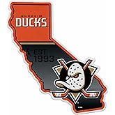 Rico Industries NHL Hockey Anaheim Ducks State Shape Shape Cut Pennant - Home and Living Room Décor - Soft Felt EZ to Hang