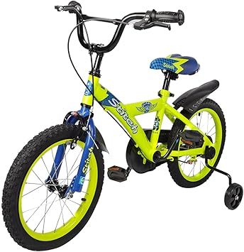 Amazon Lesute ラシュット 鷹さん お年玉 子供用自転車 泥除け付き 補助輪付き 滑り止めハンドル付き 簡単に安装 幅が広いタイヤ 安全 丈夫 空気入れ付き 全3サイズ 16インチ Cyfie 子ども用自転車