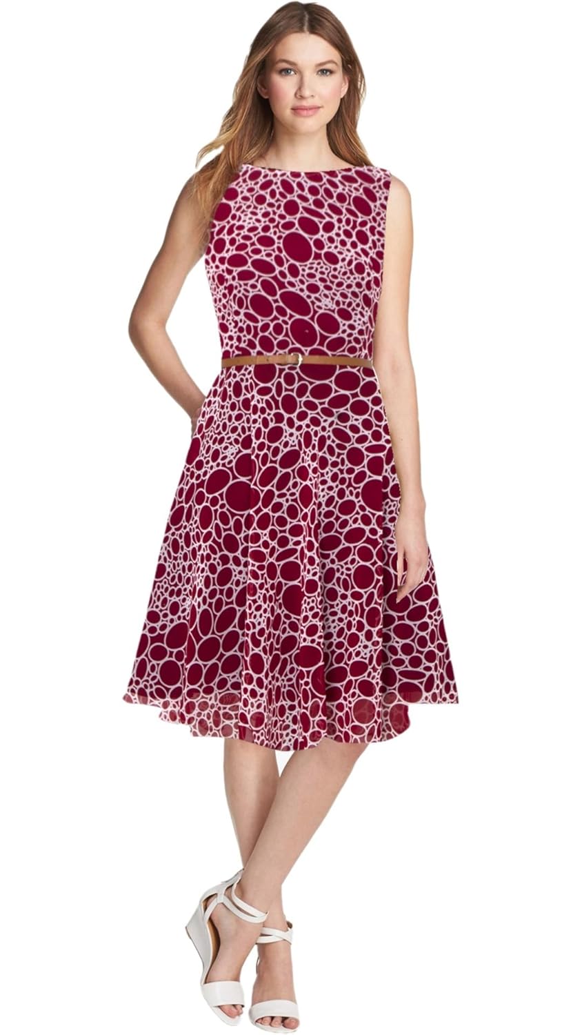 varibha women's georgette printed dress