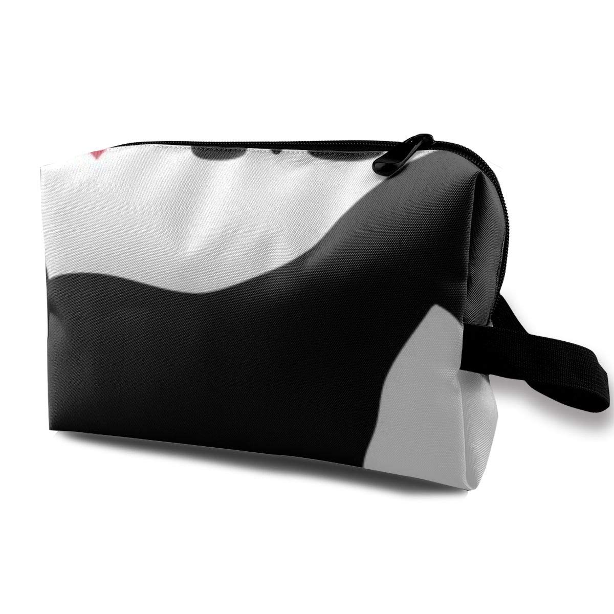 Makeup Bag Cosmetic Pouch I Love My Miniature Schnauzer Red Heart Multi-Functional Bag Travel Kit Storage Bag