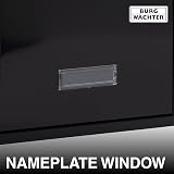 Burg-Wachter MB11BK Galvanised Steel Gate Wall Mount Post Box Black view 3