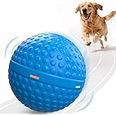 SNOYWEN Smart Interactive Dog Balls, Durable Food-Grade Rubber Material, Automatic Moving, Bouncing, Rotating Toy with Light for Medium, Large Dogs, IPX7 Waterproof (Blue)