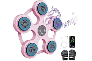 BVK Music Boxing Machine, Smart Bluetooth Trainer With Gloves, Wall Mount for Adults, Shockproof Silent, Target Workout Equipment for Home, Office, Gym