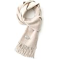 linişte 100% Wool Scarf - Men and Women Winter Warm Soft Luxurious Solid Colors Gift Box