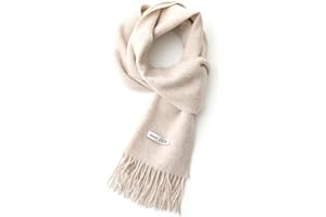 linişte 100% Wool Scarf - Men and Women Winter Warm Soft Luxurious Solid Colors Gift Box