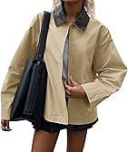 Cicy Bell Womens Barn Jackets Casual Zip Up Cotton Canvas Oversized Lightweight Coats Winter Spring Outfits