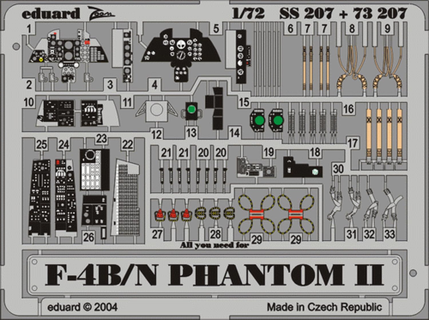 Eduard Accessories – SS207 Model Accessory f 4B/N Phantom Ii
