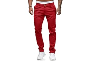 ALLABREVE Men's Chinos Casual Dress Pants Slim Fit Skinny Stretch Flat-Front Lightweight Comfort Slacks