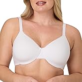 Bali Womens T-Shirt Bra, Cotton Collection Underwire Bra for Women, Full Coverage, Moisture-Wicking