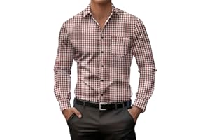 Oxford Shirts for Men Formal Long Sleeve Dress Shirt with Pocket Soft Business Casual Tops Trendy Button Down Shirt