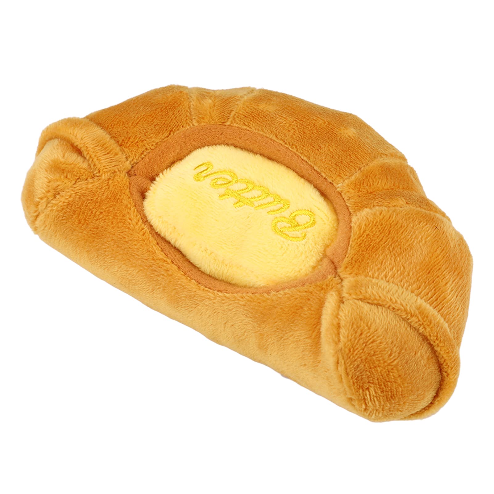 Croissant Plush Dog Toys, Soft Squeaky Plush Toy Present Funny Interactive Dogs Chew Squeak Toys