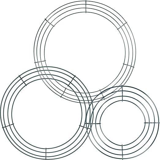 3 Pack Wire Wreath Rings Wire Wreath Frame For New Year Valentines