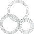 Lot De 6 Anneaux Couronne Fil Métal 25cm - Vert Foncé - Base Décorations Saint-Valentin, Noël, Nouvel An