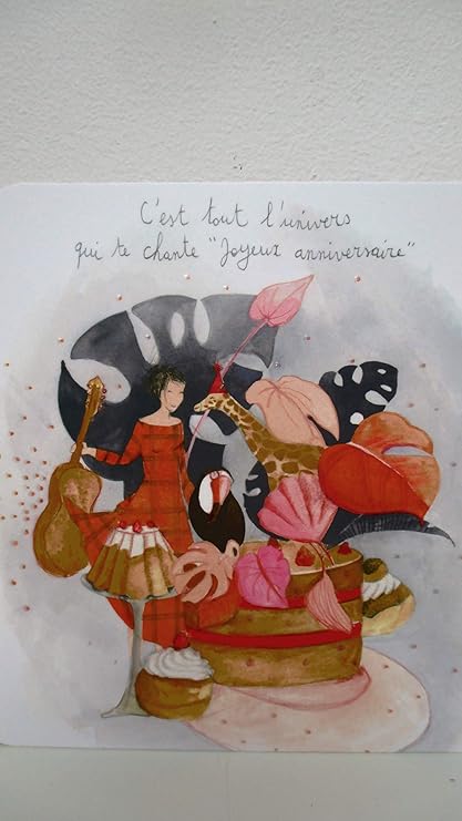 Correspondance Simple C Est Le Tous Vie Qui Te Sante Joyeux Anniversaire Von Anne Sophie Rutsaert Masse Ca 14 X 14 Cm Goldfarben Amazon De Burobedarf Schreibwaren