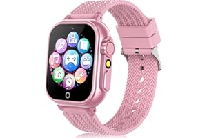 BEIARA Kids Smart Watch for Girls with 32 Games Audiobook Learn Card HD Touchscreen Camera Music Player Pedometer Educational Toys Birthday Gift for Kids Girls Ages 4-12 Kids Smartwatch