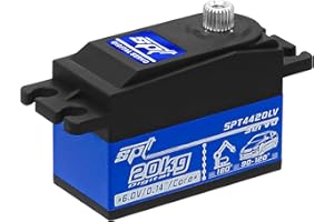 WOAEIUOS 20kg Low Profile Servo RC Digital Servo High Torque Full Metal Gear & Steering Servo Arm for 1/10 RC Car Tamiya Kyosho On-Road Touring Drift Car/Robot/Boat