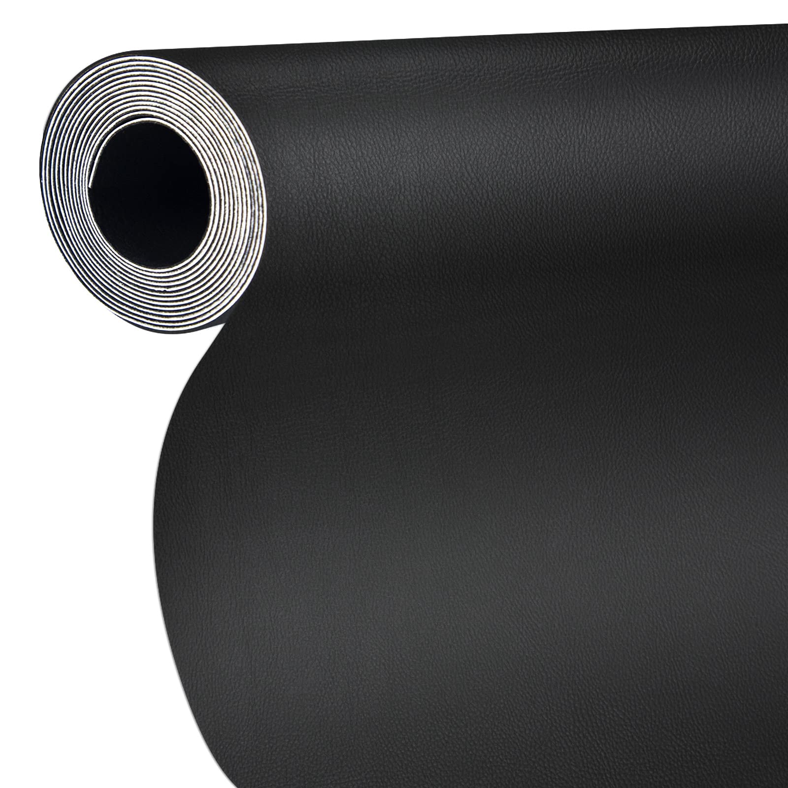 Leather Repair Patch 17X79 inch Large Self-Adhesive Leather Repair Tape Kit, Reupholster Leather Patches for Furniture Couch Chairs Car Seat (Black, 17x79 inch)
