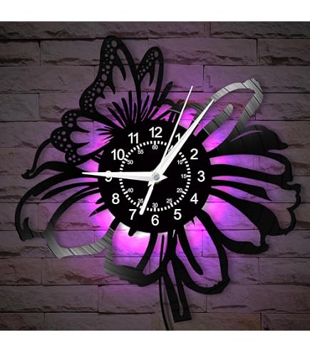 Amazon.com: Wall Hanging Flower Clock with Analog Number Face