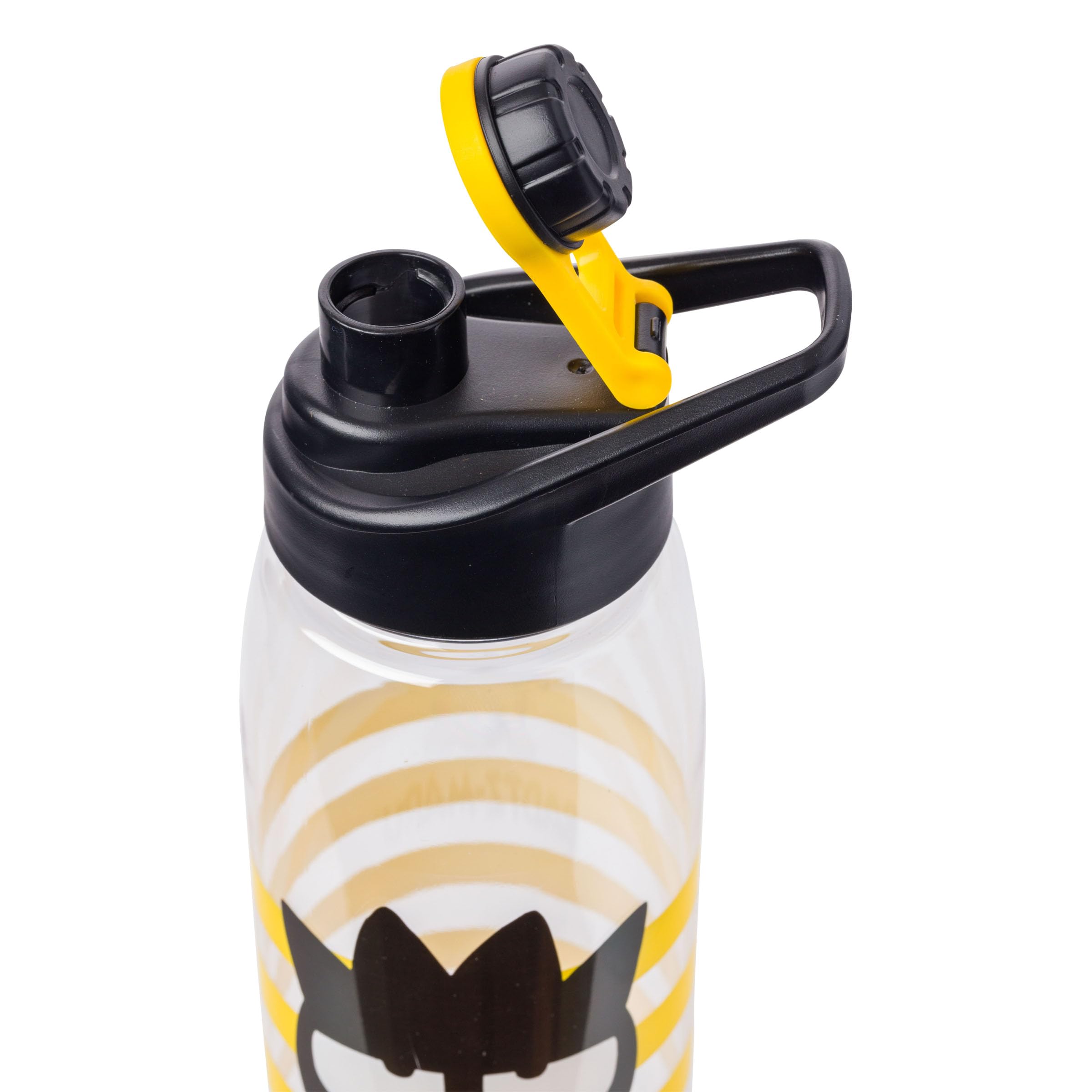 Silver Buffalo Sanrio Hello Kitty and Friends Badtz-Maru Pose Stripes Water Bottle with Screw-On Lid, 28 Ounces