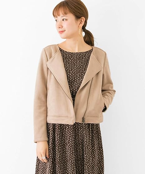 Amazon アーバンリサーチ ジャケット コート Acuta フェイクスエードブルゾン レディース Beige Free コート ジャケット 通販