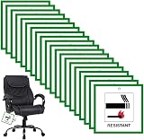 Qianeffort 20 PCS Fire Safety Labels for Furniture 9x9 cm Green view 1