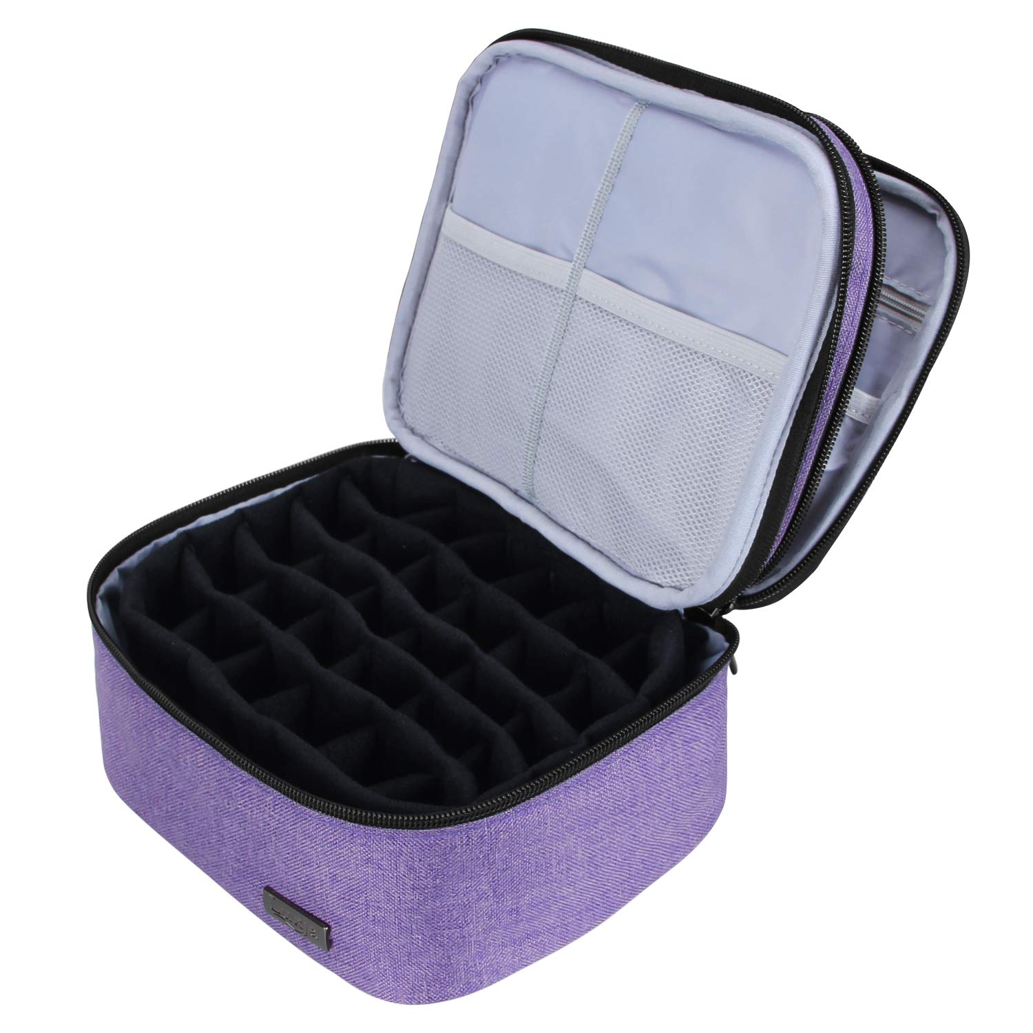 Luxja Nail Polish Carrying Case - Holds 20 Bottles (15ml - 0.5 fl.oz), Portable Organizer Bag for Nail Polish and Manicure Set, Purple : Beauty
