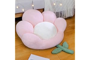Goodliest Flower Seat Cushion Cute Floor Pillow Thickened Flower Shape Floor Pillows Seating for Adults Floor Cushions for Relax Yoga Meditation Pink 25.59" x 23.62"