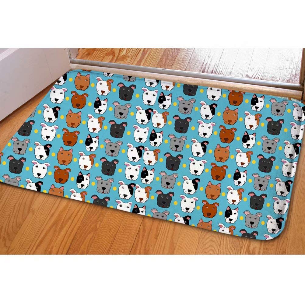 Allcute かわいいピットブルテリア 犬 フランネル ノンスリップ ソフト ビビッド バスラグ フロア ホーム キッチン 玄関 リビングルーム インドア アウトドア 快適 暖かい ペット 犬 子犬 マット カーペット ドアマット 寝室用 B07krry541 Guardstruments Com