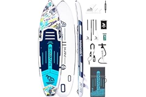 SKYPATH Inflatable Stand Up Paddle Board,10'6''*32''/11'*34'' Ultra-Light SUP Board,Blow Up Paddle Board, Wide Stable Family Board for Youth & Adults of All Skill Levels with Full Set of SUP Board Accessories