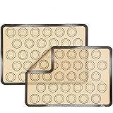 Silicone Baking Mats 2 Pack Xpatee Non-stick Macaroon Baking Mat, Heat-Resistant Cooking Bakeware Mat for Making Macarons, Pa