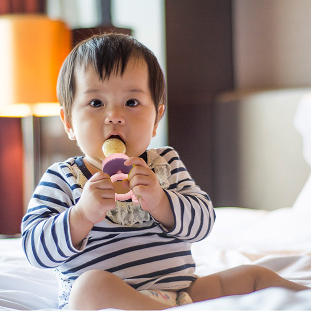 Grignoteuse Guhee Tetine Grignoteuse Alimentation Bebe En Silicone Alimentaire Pour Une Meilleure Transition Anneau De Dentition