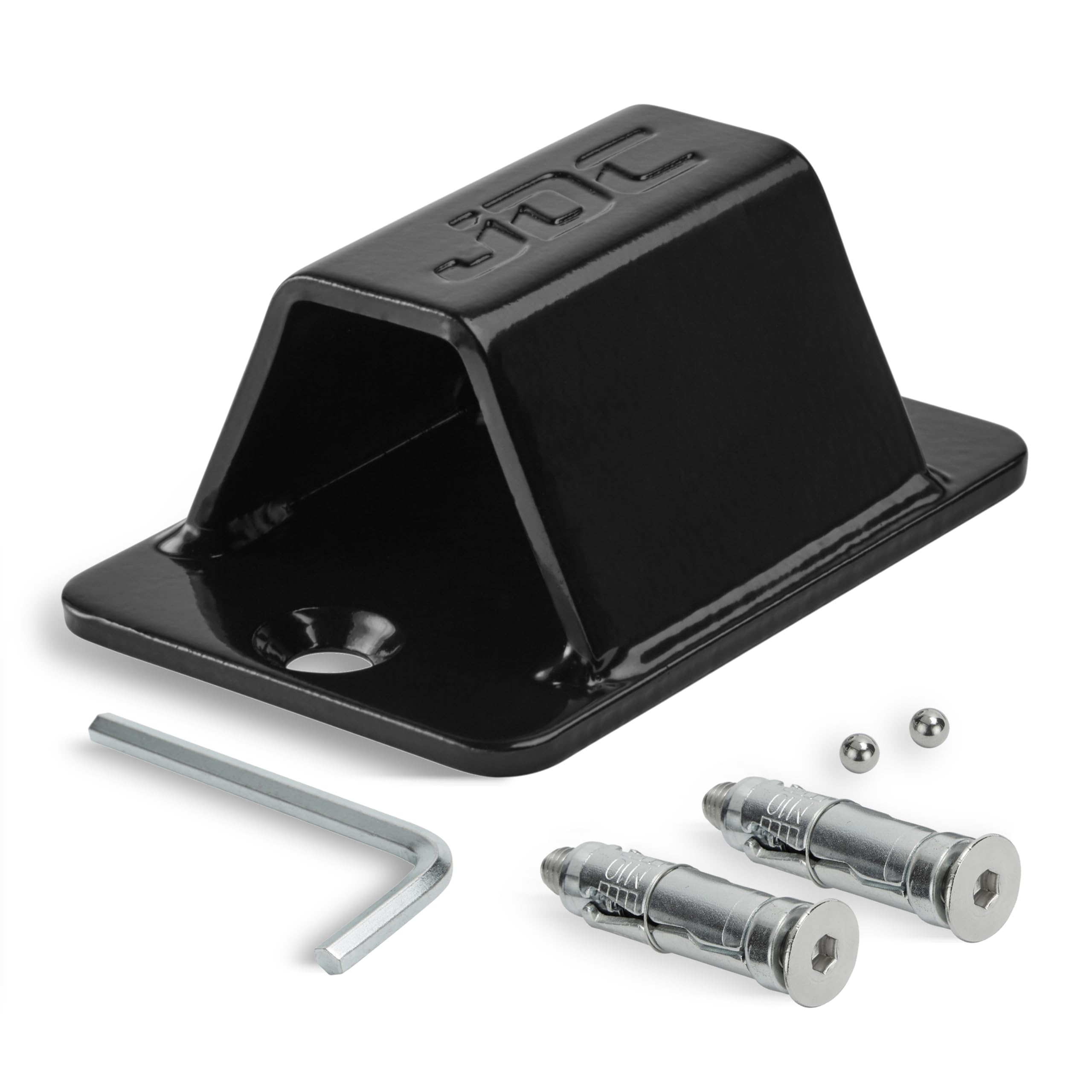 JDC Motorcycle Ground Anchor Heavy Duty Hardened Steel - SPHERE - Black