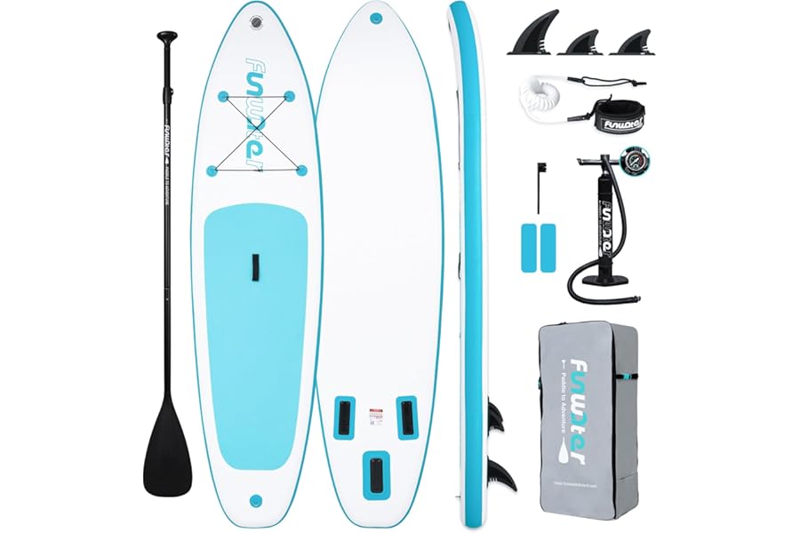 FunWater Inflatable Ultra-Light Stand Up Paddle Board for All Skill Levels with Premium SUP Paddleboard Accessories,Non-Slip Comfort Deck for Youth & Adults