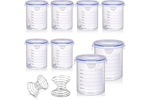 Remerry 8 Sets Paint Container with Stainless Steel Mixing Ball Touch up Storage Cups with Lids Paint Containers Storage Airtight for Repainting (800 ml)