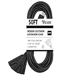 YOJOE 50FT Outdoor Extension Cord with 3 Power