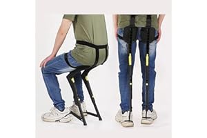 Wearable Portable Seat Lightweight Chair, 2025 Exoskeleton Levitation Seat, Invisible Seat Leg Brace Magic Stool, 3 Levels of