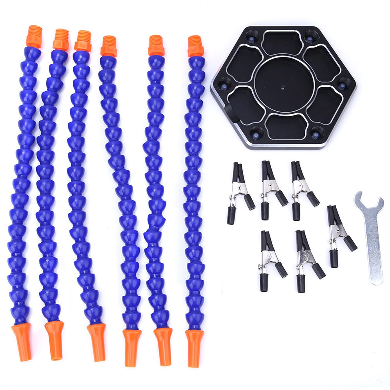 6 Flexible Arms Soldering Third Hand PCB Holder Stand Helping Clamp Soldering Aid Tool for Soldering, Electronic Project, Carving