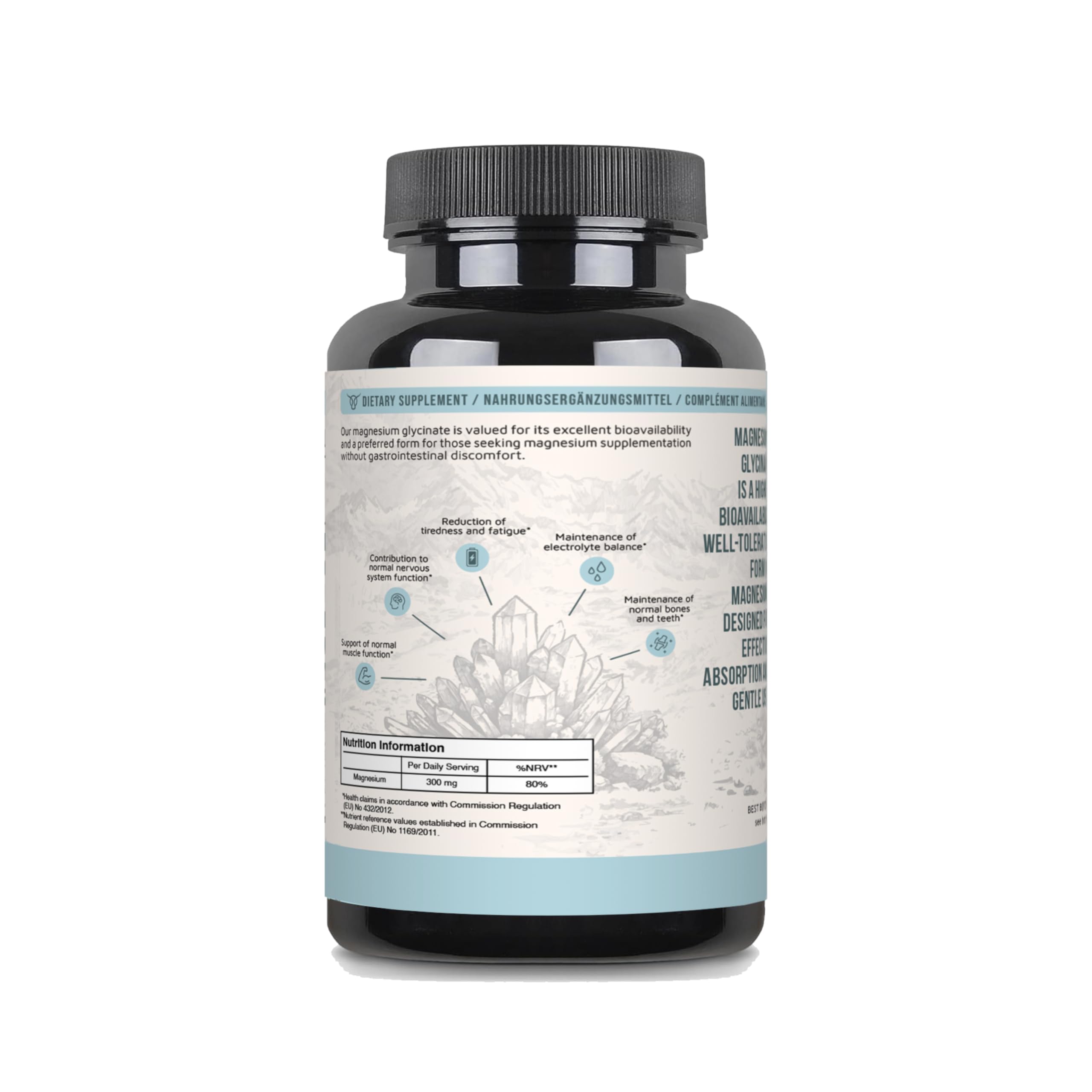 Carnivoro Magnesium Bisglycinat [180 Kapseln - 300mg] Magnesiumglycinat - Reines Magnesiumbisglycinat - elementares Magnesium pro Tagesdosis - Laborgeprüft, hochdosiert 8
