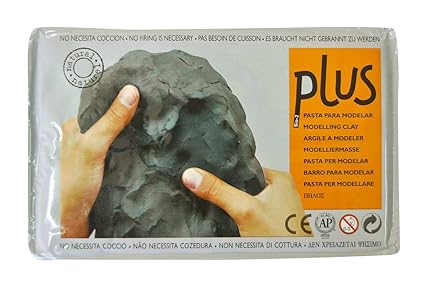 Sio2 Plus Ton, selbsthärtende Ton, 1 kg, Schwarz