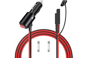 BBHEJJ 10FT Cigarette Lighter SAE Battery Charger Cable with Switch, Cigarette Lighter Plug to SAE Quick Release Adapter Exte