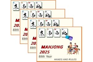 YINIUREN Mahjong Cards 2025 - Large Size - 4Pcs