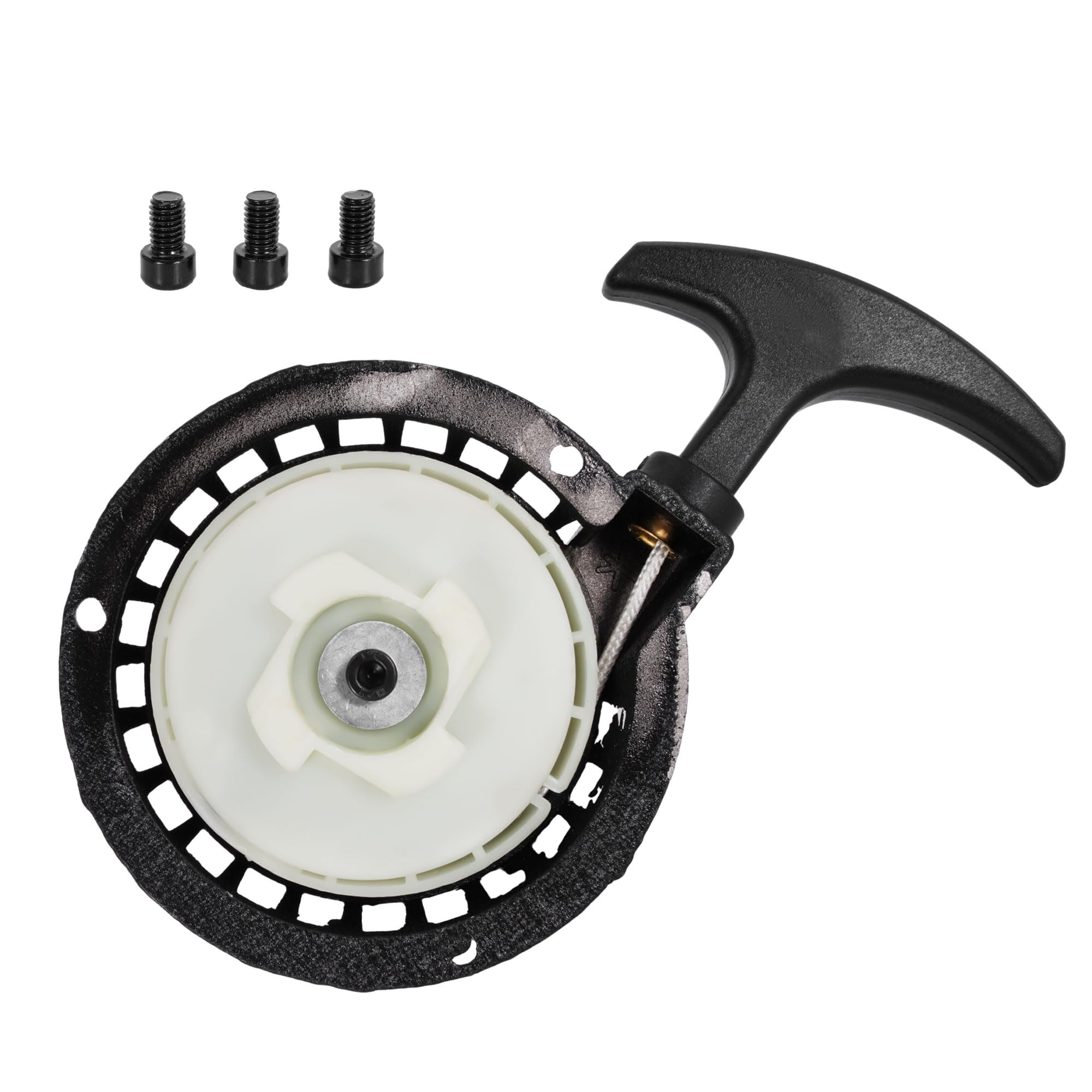 Photo 1 of Aluminum Alloy Recoil Pull Start Starter for 47cc 49cc 50cc SSR SX50 2 Stroke Mini Dirt Bike Moto ATV Quad Pocket Bike Scooter, Nylon Cog Easy Pull Starter with Screws Black