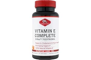 Olympian Labs Vitamin E Complete Tocomin, 200IU 60 Softgels, Fight Free Radicals, Supports Brain, Skin & Hair, 60 Servings