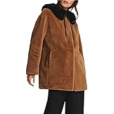 VELVET BY GRAHAM & SPENCER Women's Palma Lux Fur Collar, Black, One Size