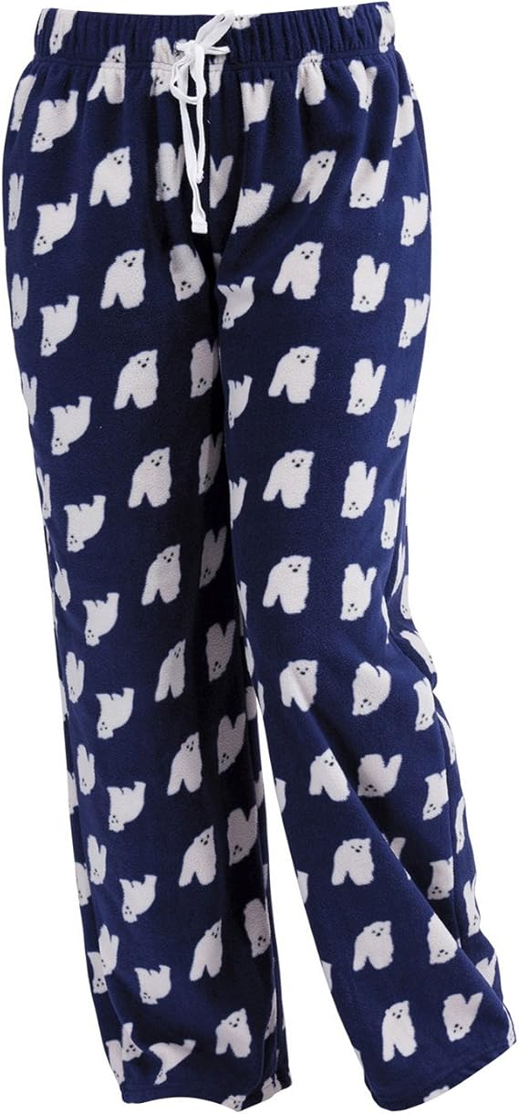 Womens/Ladies Penguin/Polar Bear Design Fleece Pyjama Bottoms / Lounge Pants (UK 1214 Waist 31